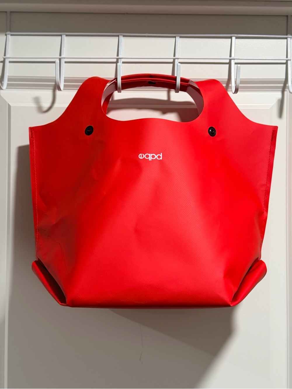 eqpd The LastBag Hand Tote Red 13" Waterproof Everyday Market Bag in Crimson Red